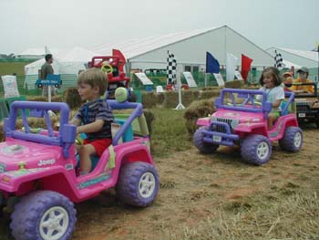 Kids driving at Camp Jeep