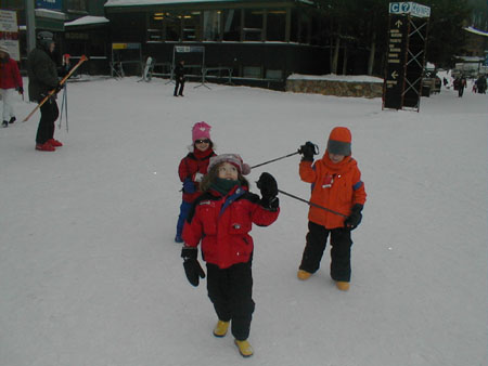 Sydney Alec Amy Lopata Ski Pole Chain